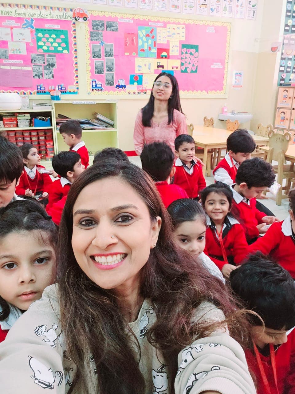classroom selfie